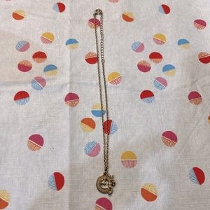 Faux gold Alice in Wonderland - White Rabbit necklace
